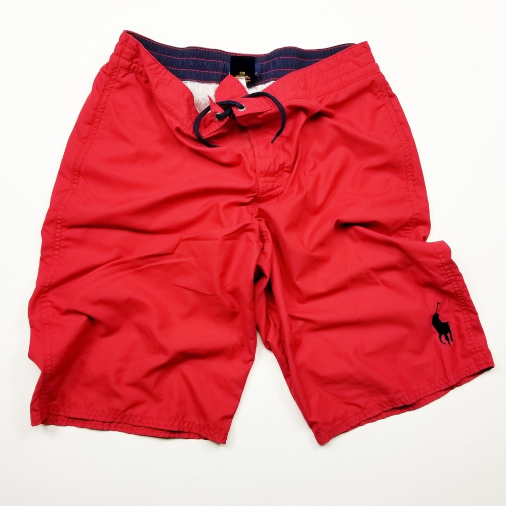 Polo Ralph Lauren Mens Small Red Swim Trunks EUC